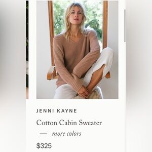 BRAND NEW! WITH TAGS - Jenni Kayne Cotton Cabin Sweater - Rose / Small